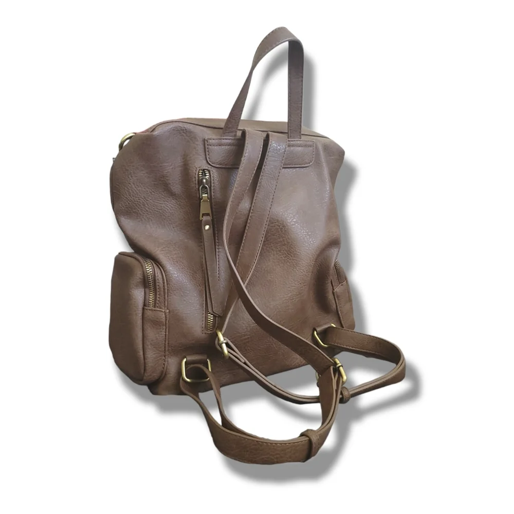 ✨️HP✨️MMS Design Studio | Women's Brown Vegan Leather Backpack (OS) - Picture 3 of 15